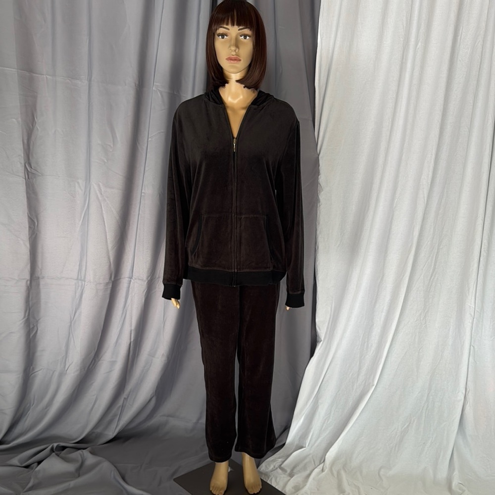 Black Velour Tracksuit